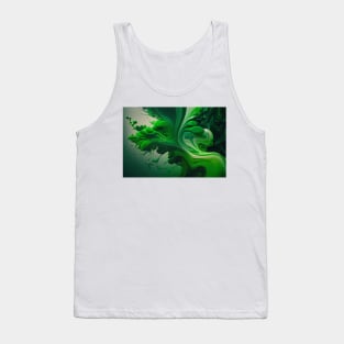 St Patricks Day Artwork - Green abstract artwork Tank Top